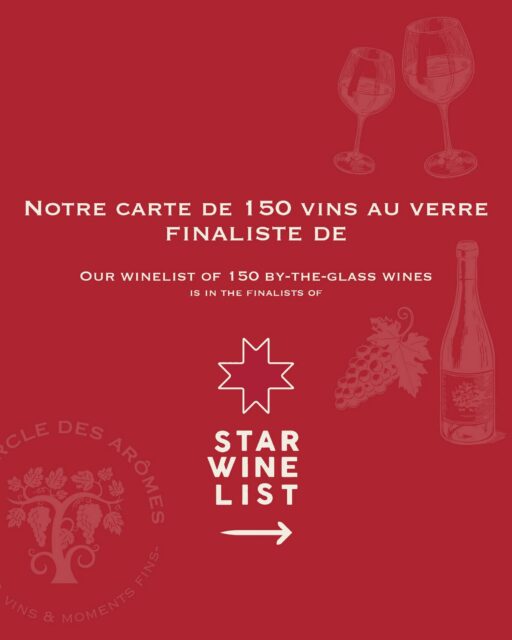 Une carte qui se distingue. 🍷

Notre carte des vins du Cercle des Arômes Bruxelles – Etterbeek figure parmi les finalistes de la @starwinelist 2026, dans la catégorie "Vin au verre".

Une belle reconnaissance pour une carte pensée autour d’une conviction qui nous accompagne depuis le début : offrir la possibilité de découvrir de grands vins au verre, dans toute leur diversité.
________________________

A wine list worth celebrating. 🍷

The wine list of Le Cercle des Arômes Brussels – Etterbeek has been named a finalist in the Star Wine List 2026, in the Wine by the Glass category.

A meaningful recognition for a wine list built around a simple belief: great wines deserve to be discovered by the glass, with enough diversity to make every dish, every occasion and every curiosity its own pairing.

#StarWineList #StarWineList2026 #WineByTheGlass #VinAuVerre #WineLovers
