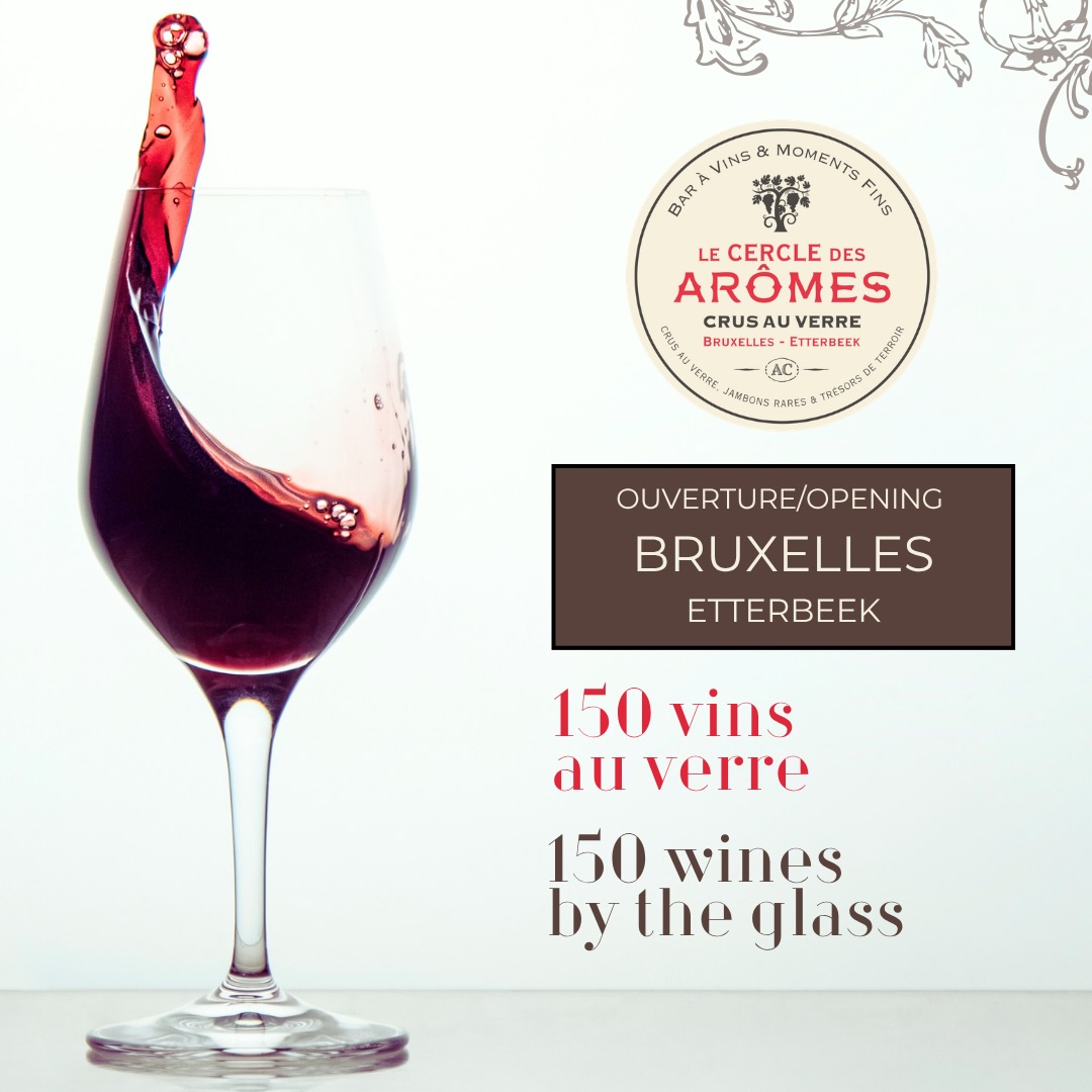 BIENTÔT - Dégustez plus de 150 vins au verre à Bruxelles - Etterbeek🍷

LA PLUS GRANDE CARTE DE VINS AU VERRE DE BELGIQUE ! 

Découvrez un concept de bar à vin unique proposant plus de 150 crus au verre à déguster et pour tous les budgets. Disponibles en 12cl, 75cl et 6cl pour les vins les plus prestigieux. Notre sélection est uniquement composée de références pointues et reconnues dans le milieu du vin (dont beaucoup en Bio et Biodynamie ☘️). 

🏆 Le Cercle des Arômes a été élu parmi les plus belles cartes de vins de France 2024/2025 par TERRE DE VINS, et finaliste meilleure carte des vins au verre & prix spécial du jury STAR WINE LIST*

Sans oublier nos planches de mets d’artisans à partager, d’ici et d’ailleurs. Charcuteries fines, fromages affinées, croques et autres sont au rendez-vous. 

Nous vous tiendrons informés au fur et à mesure de l’avancement. 

A très vite !

Le Cercle des Arômes
Avenue de l’Armée 6 - Etterbeek
www.lecercledesaromes.com

-———————————————

COMING SOON – Enjoy over 150 wines by the glass in Brussels – Etterbeek 🍷

THE LARGEST WINE-BY-THE-GLASS SELECTION IN BELGIUM!

Discover a unique wine bar concept offering over 150 wines by the glass, for every budget. Available in 6cl, 12cl, or full bottles (75cl), including prestigious wines served in tasting formats.
Our selection features only carefully curated, high-quality references recognized in the wine world, with many organic and biodynamic wines ☘️

🏆 Le Cercle des Arômes has been ranked among the best wine lists in France 2024/2025 by TERRE DE VINS, and was a finalist for Best By-the-Glass Wine List & Jury Special Prize at STAR WINE LIST.

Don’t miss our artisan sharing boards, featuring products from near and far: fine charcuterie, aged cheeses, croques, and more.

We’ll keep you updated as the opening approaches.

See you very soon!

Le Cercle des Arômes
Avenue de l’Armée 6 - Etterbeek

#bruxelles#brussels#etterbeek#brusselslife#baravinvinauverrecoravinstarwinelistwinebarwinelifestylewinetastinglecercledesaromes